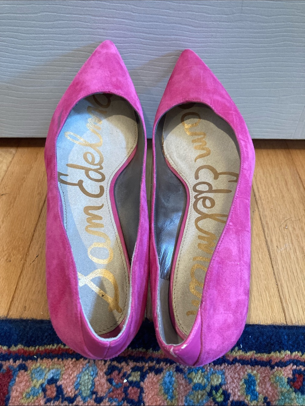 Sam Edelman Hot Pink Suede Pointed-Toe Heels